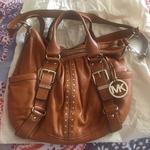 MICHAEL Michael Kors cognac Studded satchel MK